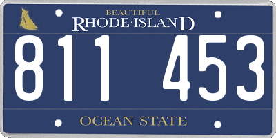 RI license plate 811453