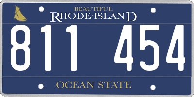 RI license plate 811454