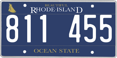 RI license plate 811455