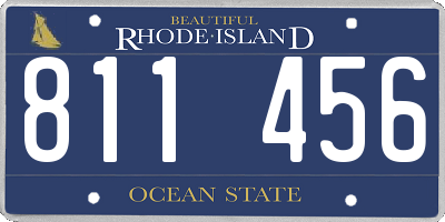 RI license plate 811456