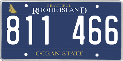 RI license plate 811466