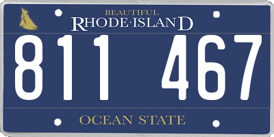 RI license plate 811467