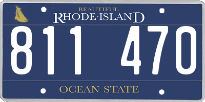 RI license plate 811470