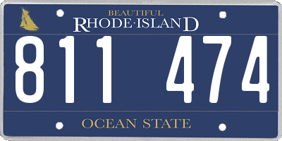 RI license plate 811474