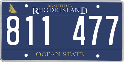 RI license plate 811477