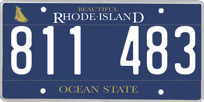 RI license plate 811483