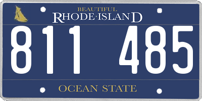 RI license plate 811485