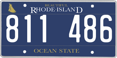 RI license plate 811486
