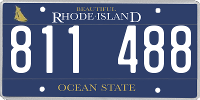 RI license plate 811488