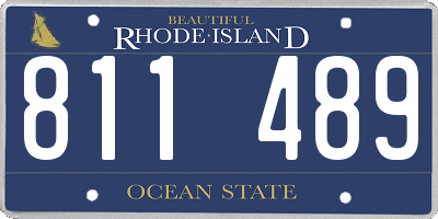 RI license plate 811489