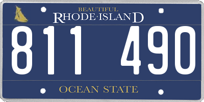 RI license plate 811490