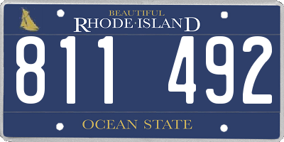 RI license plate 811492