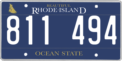 RI license plate 811494