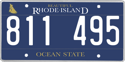 RI license plate 811495