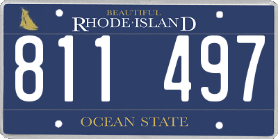 RI license plate 811497