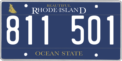 RI license plate 811501