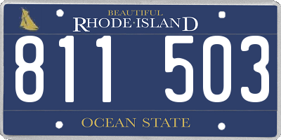 RI license plate 811503