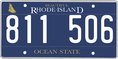 RI license plate 811506