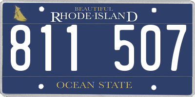 RI license plate 811507