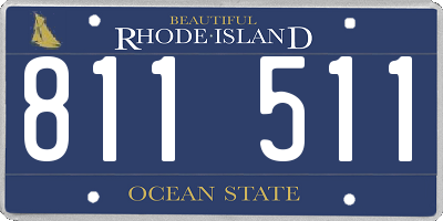 RI license plate 811511