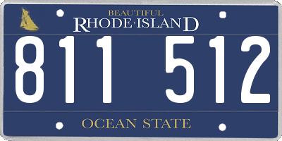 RI license plate 811512
