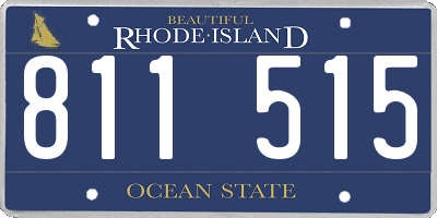 RI license plate 811515