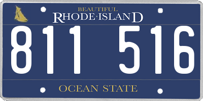 RI license plate 811516
