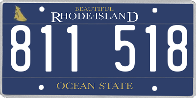 RI license plate 811518