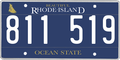 RI license plate 811519