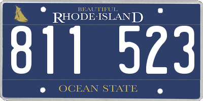 RI license plate 811523