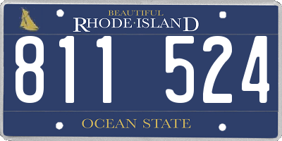 RI license plate 811524