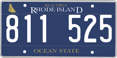 RI license plate 811525