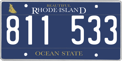 RI license plate 811533
