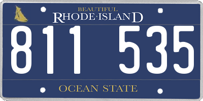 RI license plate 811535