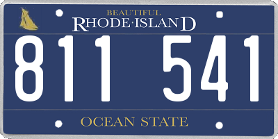 RI license plate 811541
