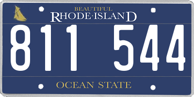 RI license plate 811544