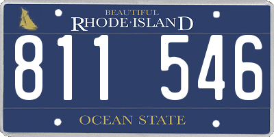 RI license plate 811546