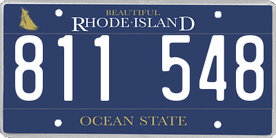 RI license plate 811548