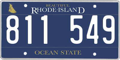 RI license plate 811549