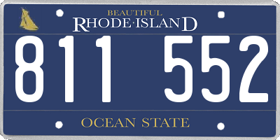 RI license plate 811552