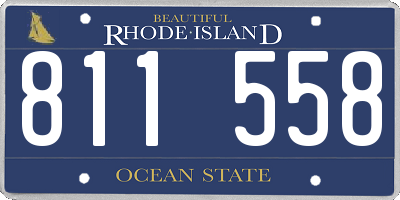 RI license plate 811558