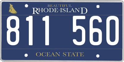 RI license plate 811560