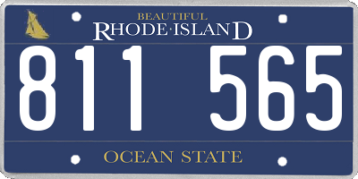 RI license plate 811565