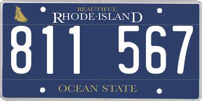 RI license plate 811567