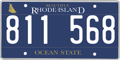 RI license plate 811568