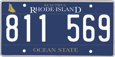 RI license plate 811569