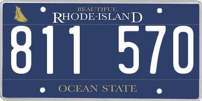 RI license plate 811570