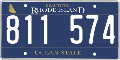 RI license plate 811574