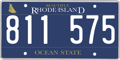 RI license plate 811575