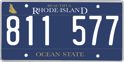 RI license plate 811577